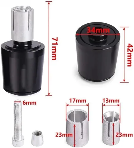 Vista 2 de Handlebar Bar Ends for Yamaha Fz8 Fz 8 for Fazer 2010-2014 Motorcycle Accessories Handle Bar Handlebar Grips Cap End Handle Plugs Cap Accessories