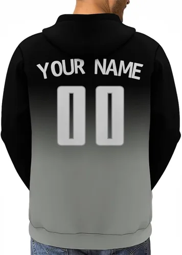 Vista 5 de Custom Hockey City Map Gradient Hoodies-Personalized Name Number Hooded Sweatshirts Hockey Fans Gifts for Men,Women,Youth