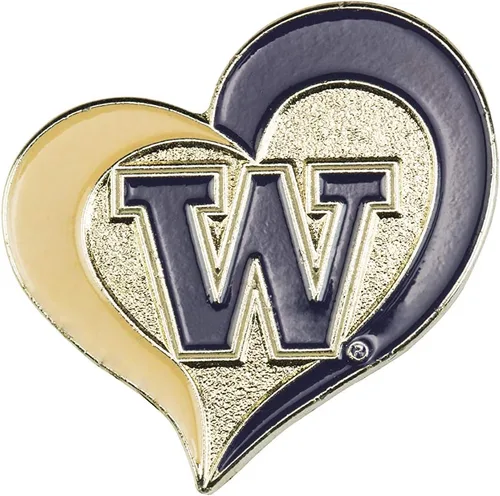 Vista 36 de aminco NCAA - Pin de corazón de remolino unisex