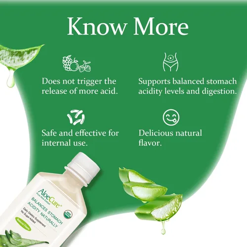 Vista 7 de AloeCure Jugo de aloe vera orgánico USDA hecho dentro de las 12 horas de la cosecha - Jugo puro de aloe natural, suplemento digestivo para apoyar