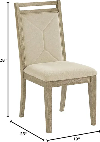 Vista 3 de Progressive Furniture Beck - Juego de 2 sillas de comedor tapizadas, 19 pulgadas de ancho x 23 pulgadas de profundidad x 38 pulgadas de alto