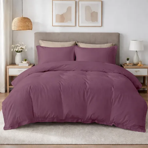 Vista 20 de SLEEP-NEST Juego de funda de edredón 100% algodón, tamaño individual/individual XL, juego de ropa de cama de 3 piezas con cierre de cremallera, 600