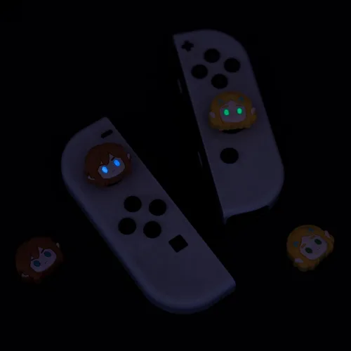 Vista 8 de Joycon - Tapas de silicona luminosas para agarre de pulgar compatibles con Nintendo Switch Zelda, funda de silicona suave para Nintendo