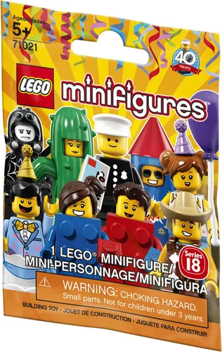 Vista 2 de LEGO Minifigure Serie 18: Fiesta - 1 Figura Kit de Construcción 7 piezas