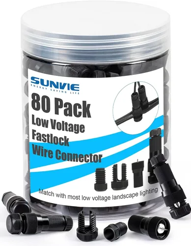 Vista 11 de SUNVIE Conector de cable de iluminación de paisaje Fastlock de bajo voltaje, conectores de cable de calibre 12-14 para luces de camino de paisaje