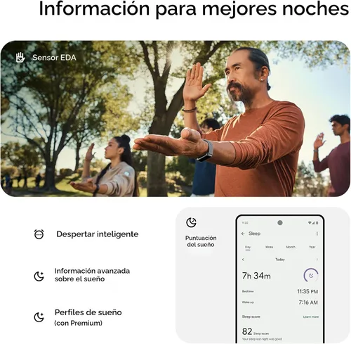 Vista 5 de Fitbit Charge 6 - Rastreador de actividad física con frecuencia cardíaca, GPS, obsidiana
