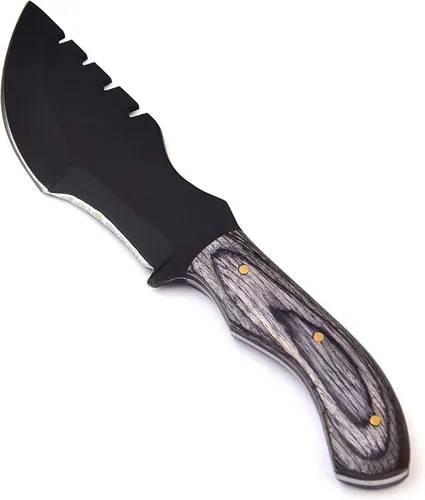 Vista 4 de Rastreador cuchillo de 6.5 pulgadas de hoja fija cuchillo de caza horizontal de transporte explorador con cuchillos de funda para hombres (negruzco)