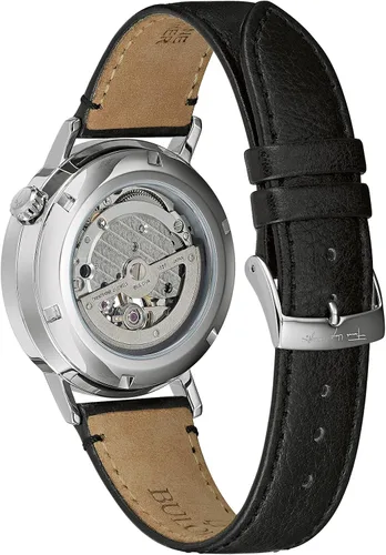 Vista 3 de Bulova Frank Lloyd Wright - Reloj con correa de cuero para hombre Negro