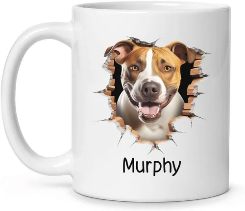 Vista 9 de Tazas de café con nombre personalizado único y emocionado Chihuahua rompió la pared, tazas de café personalizadas para perros, regalo para niños