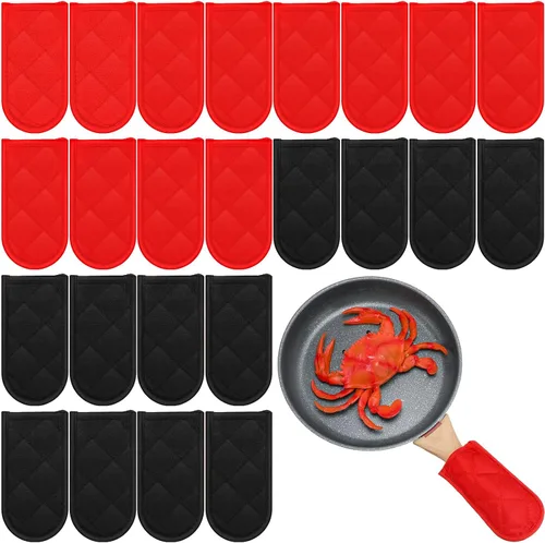 Vista 9 de Dandat Juego de 12 fundas de mango caliente para reemplazo diario, fundas de mango de bandeja de regalo, resistentes al calor, funda de soporte