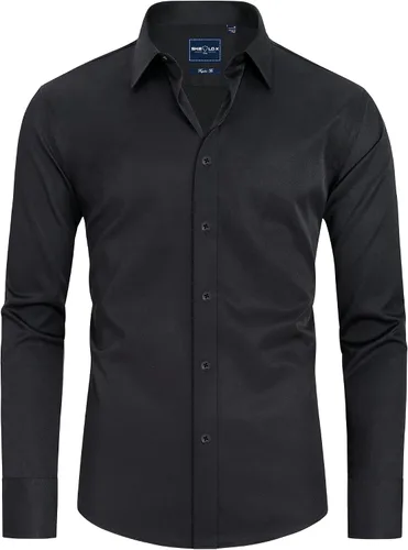 Vista 20 de Alimens & Gentle Camisas de vestir con escudo antimanchas para hombre vino borgoña