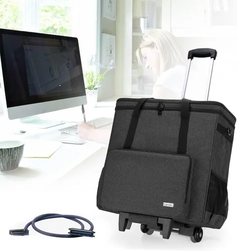 Vista 8 de CURMIO Estuche de transporte para PC, bolsa de torre de escritorio de doble Negro