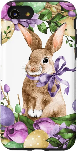 Vista 18 de Floral Easter Bunny Wreath Decor for Women Cute Easter Day Case for iPhone 17