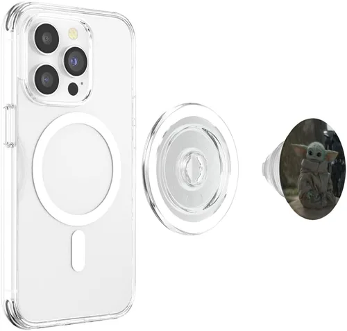 Vista 3 de Star Wars The Mandalorian the Child on Seeing Stone PopSockets PopGrip: agarre intercambiable para teléfonos y tabletas PopSockets MagSafe PopGrip