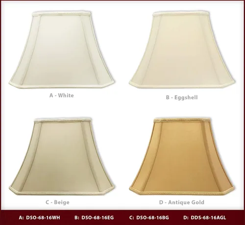 Vista 6 de Royal Designs, Inc. Sombra de lámpara de campana con corte rectangular, diseño de araña, cáscara de huevo, 8 x 14 x 10.6, 2 Pk, DSO-68-14EG-2
