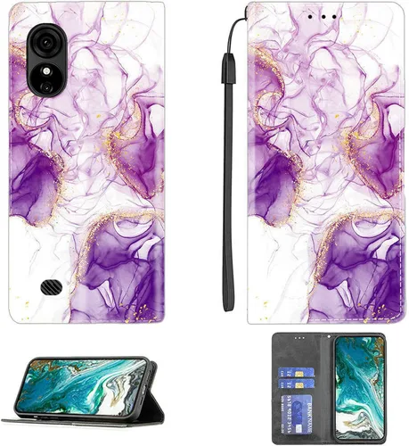 Vista 21 de Aroepurt Funda para UMIDIGI G1 Plus compatible con UMIDIGI G1 Plus Funda para teléfono Funda de piel sintética con función atril magnética CPT15