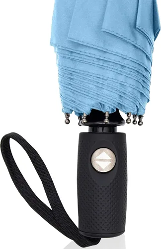 Vista 2 de RainPlus Windproof Travel Umbrella - Compact, Automatic, Folding and Portable - Umbrellas For Rain for Men and Women - Car, Backpack, Purse, Strong
