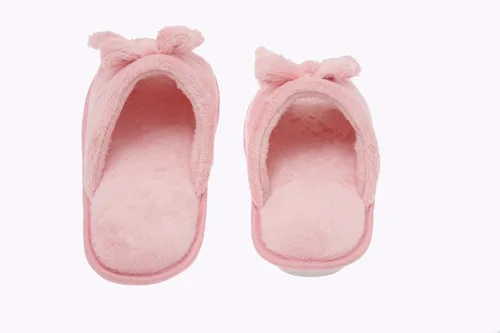 Vista 6 de Pantuflas de espuma viscoelástica con lazo de mariposa para mujer W1-10-pink-5-6 Rosado 1