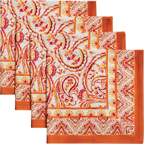 Vista 151 de Maison d' Hermine Juego de 4 servilletas de tela 100% algodón, suaves y duraderas, servilletas cuadradas reutilizables para uso diario, lavables