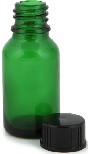 Vista 4 de Vivaplex, 24, botellas de vidrio verdes, 0.5 fl oz, con tapas