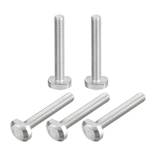 Vista 8 de uxcell Pernos de ranura en T, 5 piezas M5x16mm ranura en T Pernos deslizantes Pernos deslizantes 304 Tornillos en forma de T de acero inoxidable