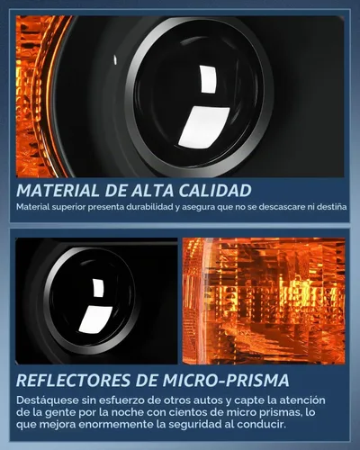 Vista 6 de Nilight Conjunto de faros compatible con GMC Sierra 1500 2500HD 3500HD 2014 2015 2016 2017 2018 Carcasa negra base Reflector ámbar Lentes
