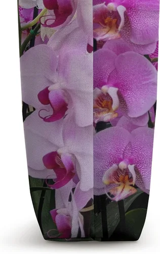 Vista 3 de Bolsa de mano con orquídeas de color blanco y magenta