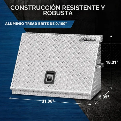 Vista 2 de Montezuma ME300AL - Caja de herramientas triángulo portátil de 30 pulgadas - Diseño de varios niveles - Construcción de aluminio Brite resistente