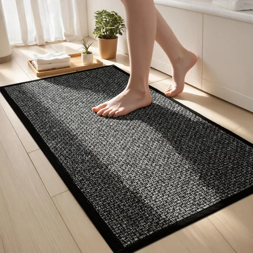 Vista 15 de Alfombra de Baño Fina Antideslizante con Respaldo de Goma de Secado Rápido Súper Absorbente Alfombras de Baño que Caben Debajo de la Puerta