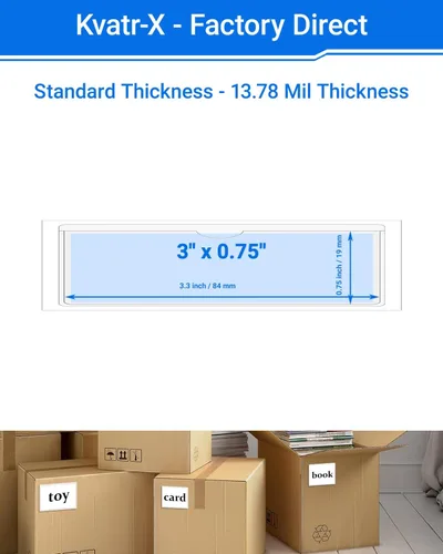 Vista 159 de 30 PCS Clear Self Adhesive Plastic Label Pockets, Top Loading Business & Library Index Card Holders, Peel and Stick Sleeves for Storage Bins, Totes
