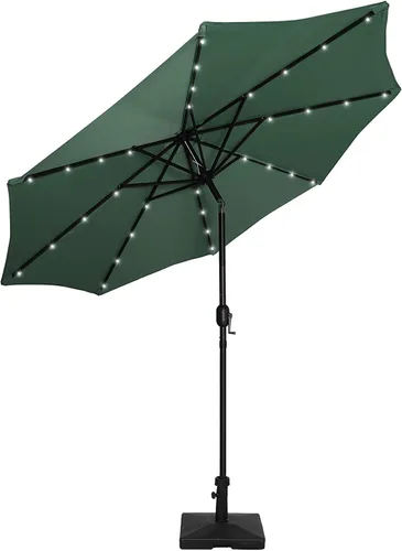 Vista 10 de WestinTrends Cyrus - Sombrilla de patio al aire libre de 9 pies Negro/Blanco