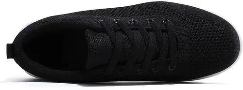 Vista 3 de Hsyooes Zapatos de tenis con cuña para mujer, zapatos deportivos para caminar, tenis ligeros con amortiguación de aire, zapatos de fitness