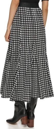 Vista 4 de Karl Lagerfeld Paris Falda de pata de gallo para mujer
