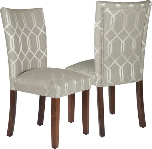 Vista 20 de HomePop Parsons - Silla de comedor, color gris (juego de 2)