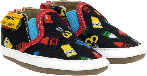 Vista 24 de Robeez Zapatos de cuna con suela suave antideslizantes para bebés varones y unisex, pantuflas mocasines para bebés y niños pequeños, 0-24 meses Lino