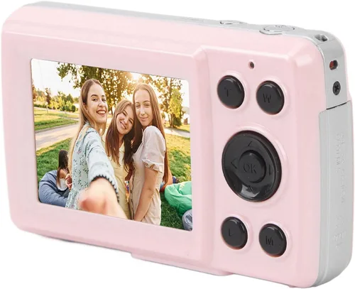 Vista 2 de Yunseity 1080P Full HD 16X Zoom 64MP Cámara digital de apuntar y disparar, pantalla IPS de 2.4 pulgadas, cámara de enfoque automático para vlogging