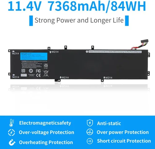Vista 8 de Batería para portátil 84Wh 4GVGH para Dell XPS 15 9550, 11.4V