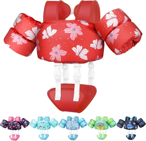 Vista 12 de Vvinca Puddle Kid Jumper for 13-30-66 Lbs,Toddlers Pool Floaties for 1-10 01-Sandía