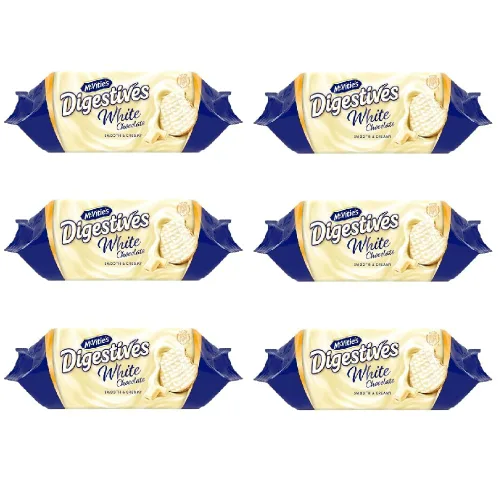 Vista 2 de McVities Digestives - Galletas de chocolate blanco, 8.18 oz (paquete de 6)