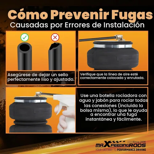 Vista 8 de maXpeedingrods Bolsa de suspensión de aire de repuesto 2500lb con amortiguador interno para GMC Silverado Sierra 1500 para Ford