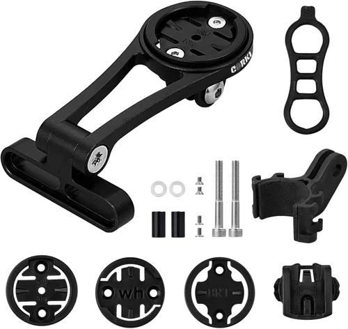 Vista 2 de corki Cycles - Soporte de bicicleta para computadora con ángulo ajustable en ángulo hacia fuera, compatible con Garmin Wahoo Bryton Cateye