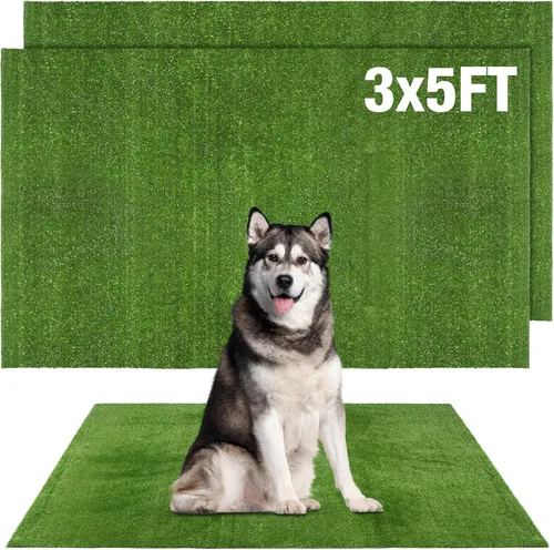 Vista 16 de GLOBREEN Almohadilla de césped para perro, tamaño grande - 2 pies x 6 pies, césped de entrenamiento sanitario para perros, césped artificial