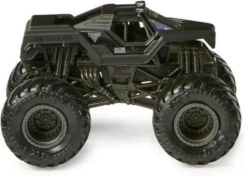 Vista 2 de Monster Jam Serie 24 Soldier Fortune Black Op Camión a escala 1:64 con regalo adicional