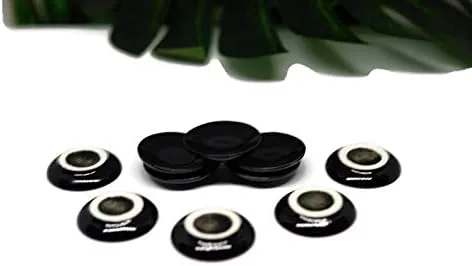 Vista 5 de 1shopforyou Juego de 10 platos de cerámica negra mini - Acentos decorativos para exhibición