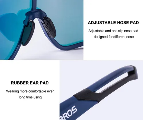 Vista 5 de ROCKBROS Gafas de sol polarizadas con protección UV para mujeres y hombres