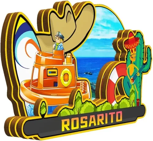 Vista 2 de Rosarito México - Imán para nevera con imán de madera 3D, monumentos coleccionables para viajes, decoración hecha a mano -2055