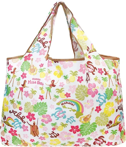 Vista 5 de allydrew Bolsas grandes plegables de nailon reutilizables para comestibles, paquete de 3