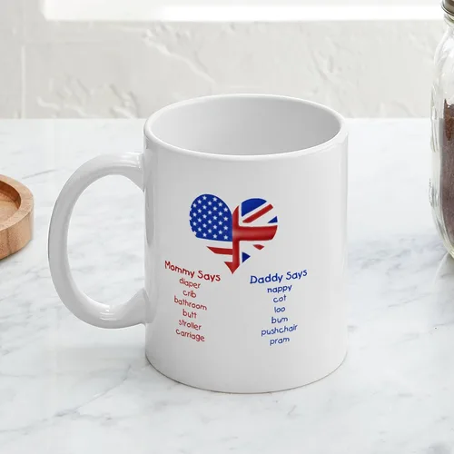 Vista 4 de CafePress British American Translations Taza de café de cerámica (11 oz)