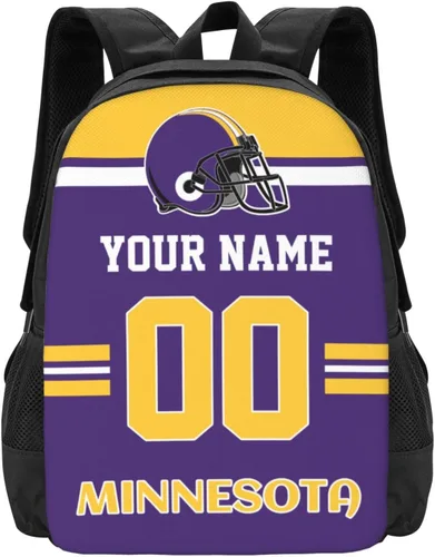 Vista 37 de Mochila de estilo de fútbol personalizado Mochila personalizada con nombre y número Mochilas personalizadas de alta capacidad bolsa regalos, Arizona