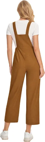 Vista 2 de SheIn Mono corto de pana con bolsillo frontal para mujer